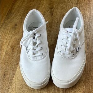 Vans White Canvas Sneakers. NEW